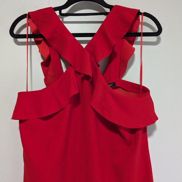 Banana Republic Ruffle Halter Dress in Red - Picture 5 of 7